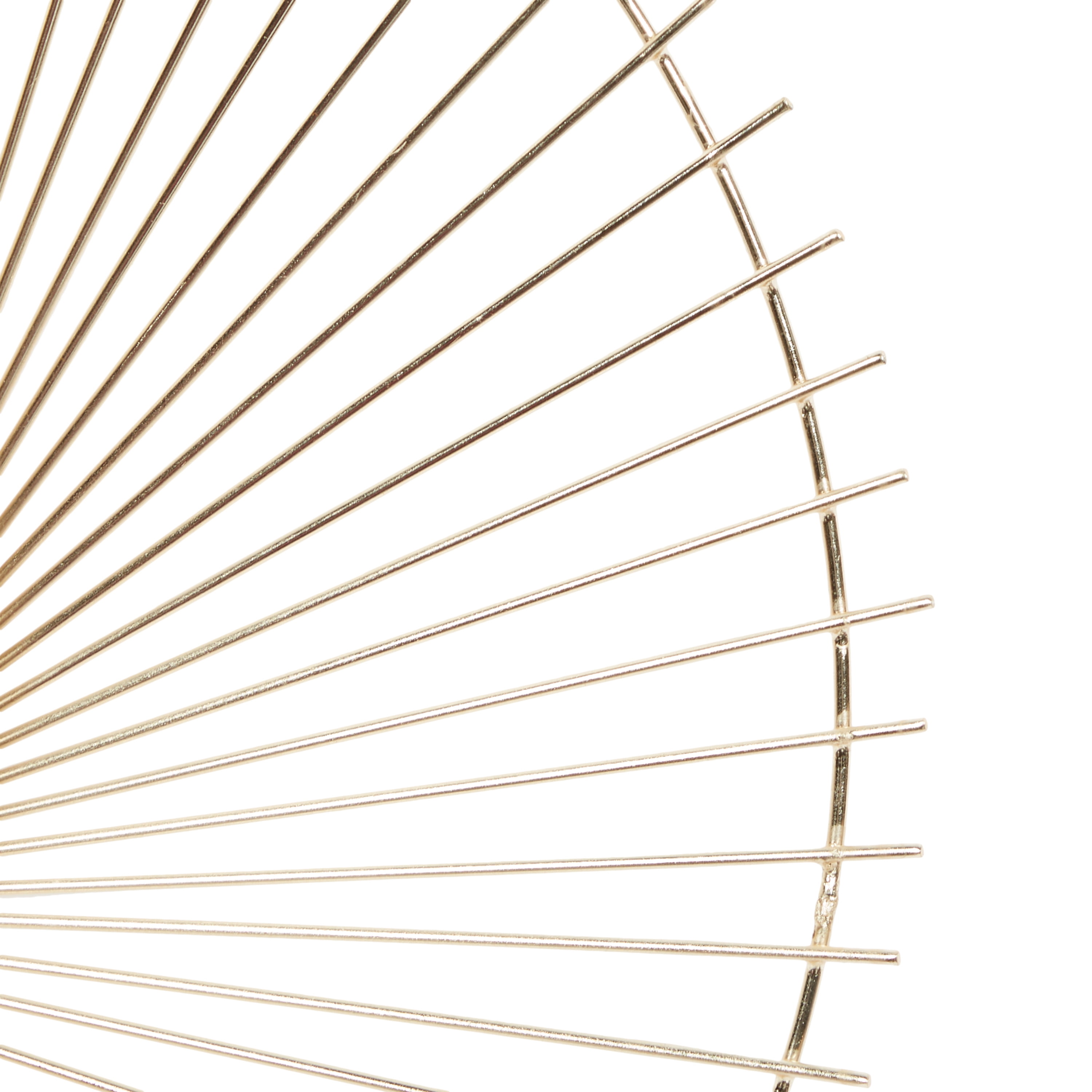 DecMode Gold Metal Radial Sunburst Wall Decor (3 Count)
