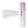 thumbnail image 1 of Nano Facial Mister portátil, vaporizadores para el cuidado facial con 2 boquillas pulverizadoras, recargable por USB, tanque de agua visual, rosa, 1 of 5