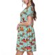 thumbnail image 2 of Balery Dachshund Christmas Play Vestidos sueltos de manga corta para mujer, vestidos de verano 2025, vestidos casuales de corte A con vuelo., 2 of 6