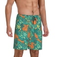 thumbnail image 2 of Pofeuu Fall Forest Squirrel Print Men's Soft Woven Elastic Waistband Sleep Pajama Short-XX-Large, 2 of 6