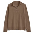 thumbnail image 4 of SUNBS Sweaters for Women Quarter Zip Mock Neck Pullover Top Long Sleeve Casual Shirt Fall Fashion Clothes, 4 of 9