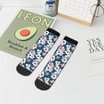 thumbnail image 7 of Pofeuu Flowers Print 30cm Socks, Adult Running Hiking Socks for Youth and Adult, 7 of 7