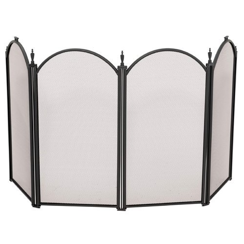 Uniflame Corporation 4 Fold Mini Black Fireplace Screen