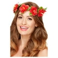 thumbnail image 2 of Hawaiian Flower Crown Red Moon Creations Costume Accessories One Size Female Adult White Fancy Dress Party Book Week Halloween, 2 of 2