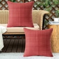 thumbnail image 5 of 2 Pack 18x18 Outdoor Waterproof Throw Pillow Covers Farmhouse Style Water Resistant Decorative Cushion Cover Set, 5 of 5