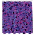 thumbnail image 3 of Ambesonne Eggplant Shower Curtain, Small Triangles Mosaic, 69"Wx84"L, Multicolor, 3 of 3