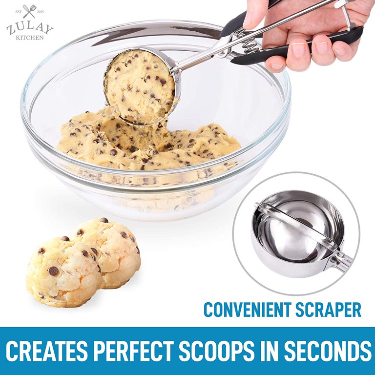 Zulay Kitchen Extra Large Stainless Steel Cookie Scoop