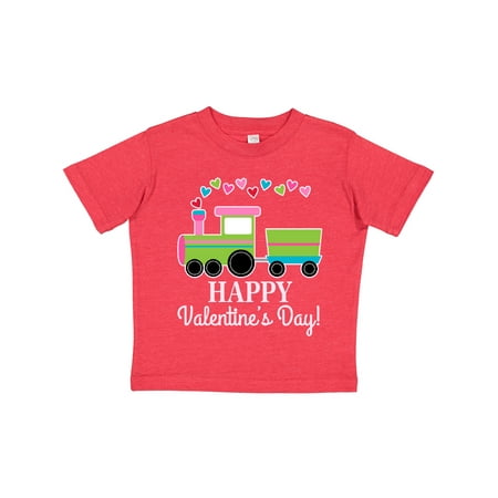 

Inktastic Happy Valentines Day Childs Train Gift Toddler Boy or Toddler Girl T-Shirt