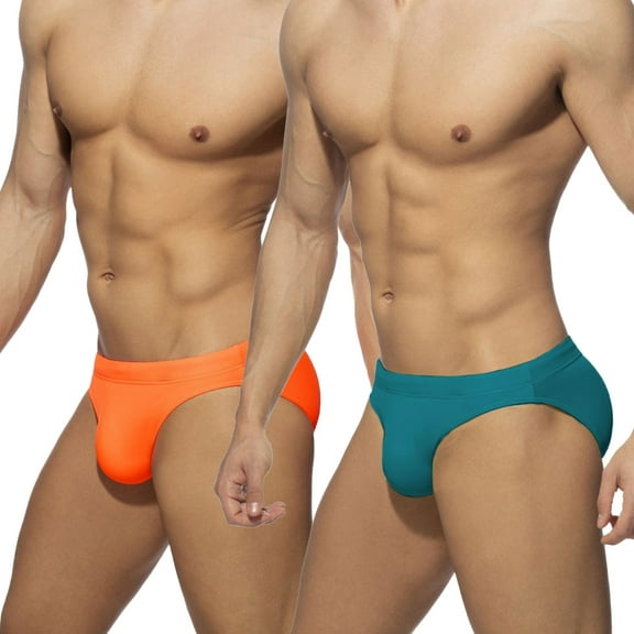 FLMEI Men's Swim Trunk Swimwear Quick Dry Bathing Suit Board Short Boxer Brief Mens Swim Briefs Bikini Swimwear Stretchy Swimsuit Boyshorts M-XXL