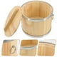 thumbnail image 4 of Cubo de madera recipiente de arroz de sushi cubo de arroz cocido barril de arroz cocido, 4 of 5