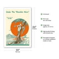 thumbnail image 2 of Under the Hawaiian Moon - Vintage Hawaiian Sheet Music by Crane c.1938 - Fine Art Matte Paper Print (Unframed) 30x44in, 2 of 4