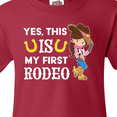 thumbnail image 4 of Inktastic Yes, this IS my First Rodeo- cowgirl in hat and boots Youth T-Shirt, 4 of 5