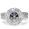 thumbnail image 2 of Pompeii3 1ct Double Halo Engagement Ring Set 14K White Gold, 2 of 5