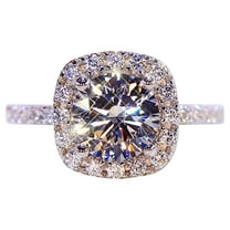 Rbaofujie Purity Ring Women's ArtificialRing Set Exquisite Ring Jewelry Birthday Mother's Day Gift Bridal Party Ring Aura Ring Silver