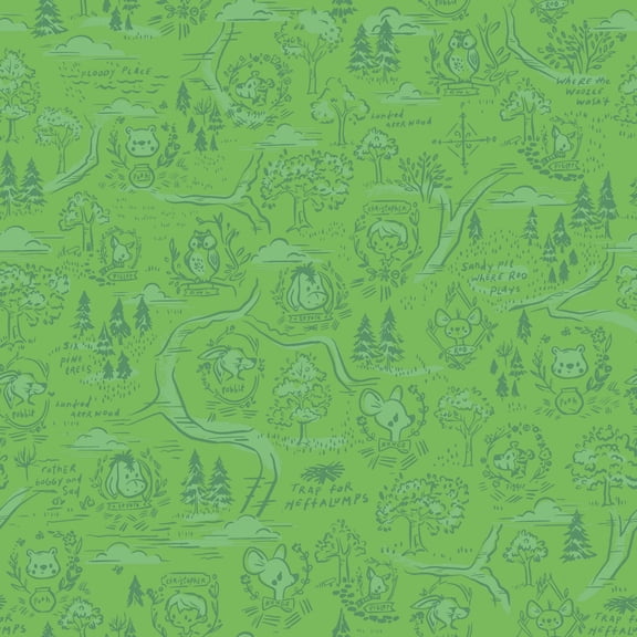100 Aker Woods Map Green