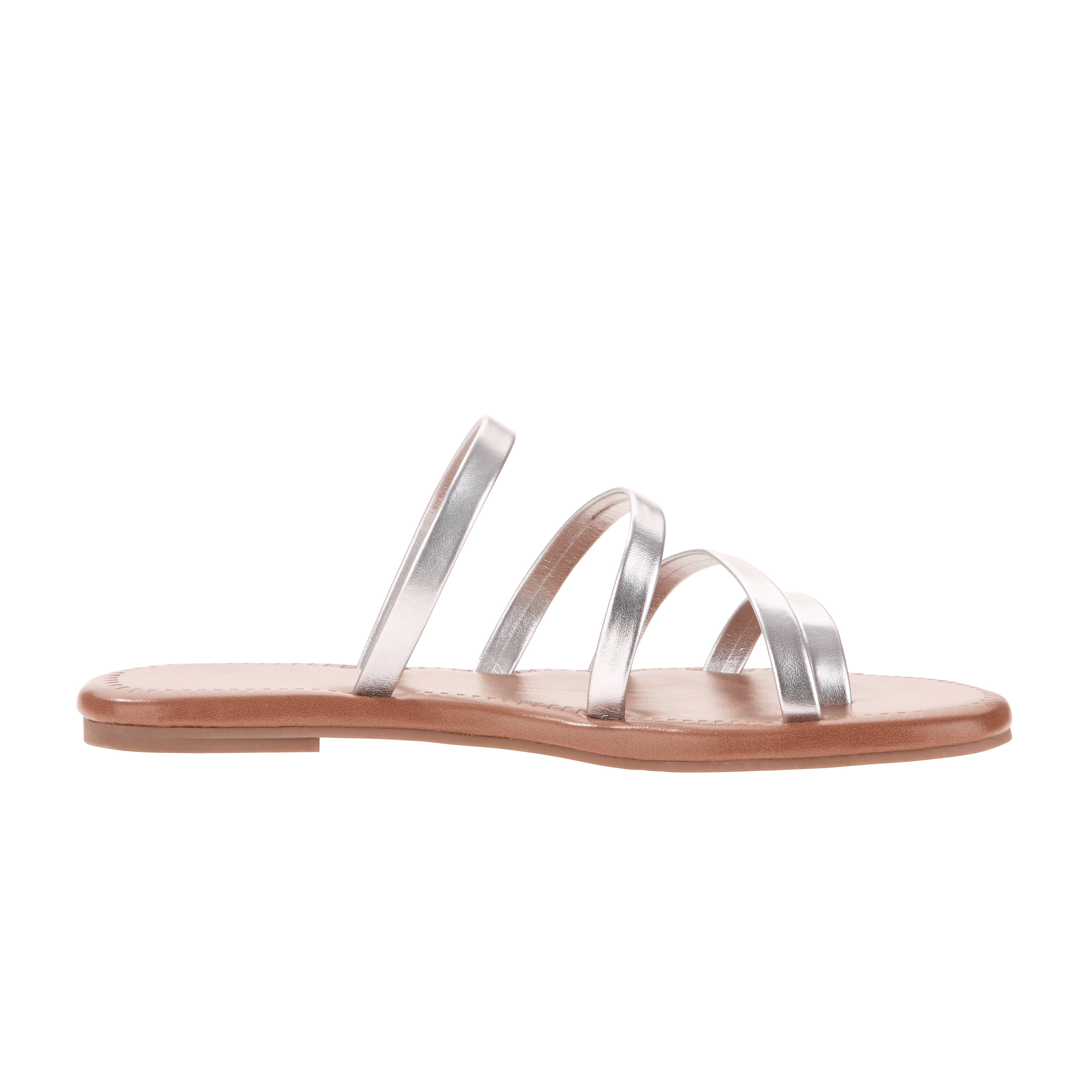 Time and Tru - Time and Tru Women's Strappy Slide Sandal - Walmart.com ...