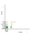 thumbnail image 2 of ANGARA Natural Milgrain-Edged Emerald and Diamond Halo Dangle Earrings in 14K Rose Gold for Women (Size-4mm) | May Birthstone, Birthday, Anniversary, Jewelry Gift for Women | Natural Emerald Earrings, 2 of 6
