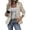 Beige, variant on Women's Dressy Lapel Collar Vintage Floral Blazers | Business Casual Long Sleeve Suit Jacket with Faux Flap Pockets Button Closure Fall Office Outfits