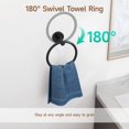 thumbnail image 4 of Juego de accesorios de baño USHOWER de acero inoxidable negro mate, 4 of 9
