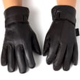 thumbnail image 2 of Alpine Swiss Mens Gloves Dressy Genuine Leather Warm Thermal Lined Wrist Strap, 2 of 7