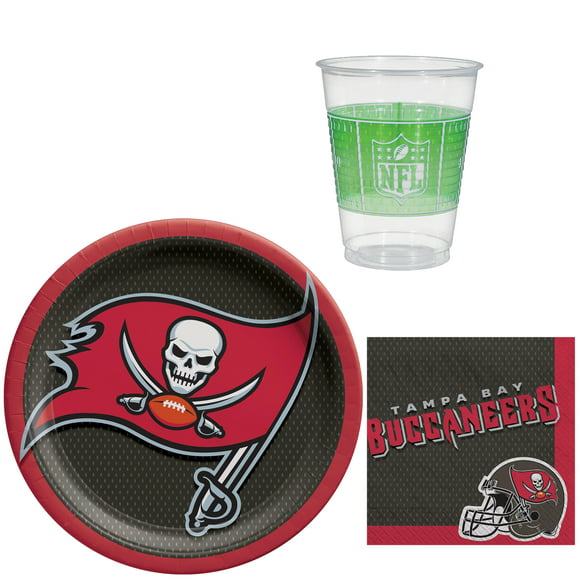 Tampa Bay Buccaneers Football Napkins Cups Plates 32pc Tableware Party Pack