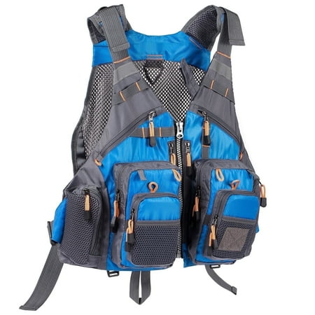 Bassdash Lightweight and Durable Unisex Fishing Vest Pack One Size Blue