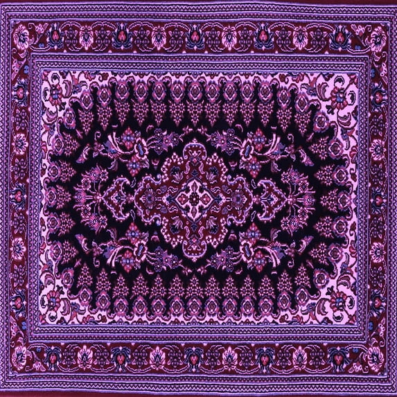 Ahgly Company Indoor Square Persian Purple Traditional Area Rugs, 3' Square