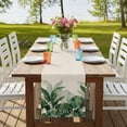 thumbnail image 3 of Table Runners 72 Inches Long Dress Scarves, Palm Leaves Tropical Farmhouse Kitchen/Dining Table Runner, Coffee Tablerunners, Green Botanical Summer Linen 18x72 Inch, 3 of 7