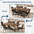 thumbnail image 5 of ANPOO 7 Pieces Dining Table & Chairs Set for 4-8 People, 71 Inch Kitchen Table with 6 Chairs, Rectangle Dining Table with Metal Legs for Dining Room, Living Room, 5 of 8