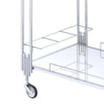 thumbnail image 3 of Metal and Mirror Rectangular Serving Cart with Open Shelf Silver - Saltoro Sherpi, 3 of 5