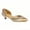 Champagne, variant on XYD Women Elegant Pearls D'Orsay Pumps Pointed Closed Toe Low Heels Slip-on Kitten Evening Shoes Size 7 Black