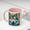 Pink, variant on Psychedelic Style Alaskan Malamute Coffee Mug, 11oz, 15oz, two-toned