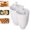 White#2pcs, variant on Hand Squeezed Donut Maker Dispenser Manual Batter Dropper, Food Grade Plastic Doughnut Pastry Mold, Multi-Purpose Reusable Tool for Homemade Donuts Pancakes Breakfast Snack DIY Baking