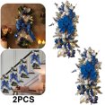 thumbnail image 1 of Guirnalda Brillante 2 Uds. Corona Navidad Al Revés Con Tira LED () Azul, 1 of 9