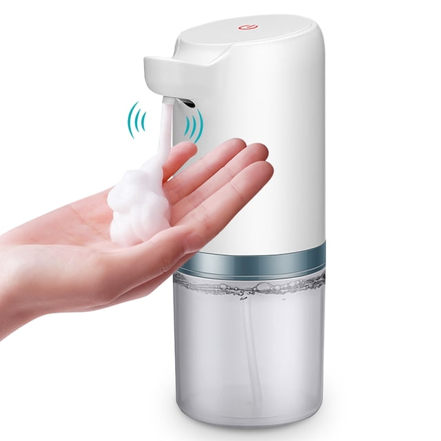 400mL Automatic Foam Soap Dispenser, Large-capacity Hands-free Soap Dispenser Rechargeable Soap Dispenser for Room, Kitchen