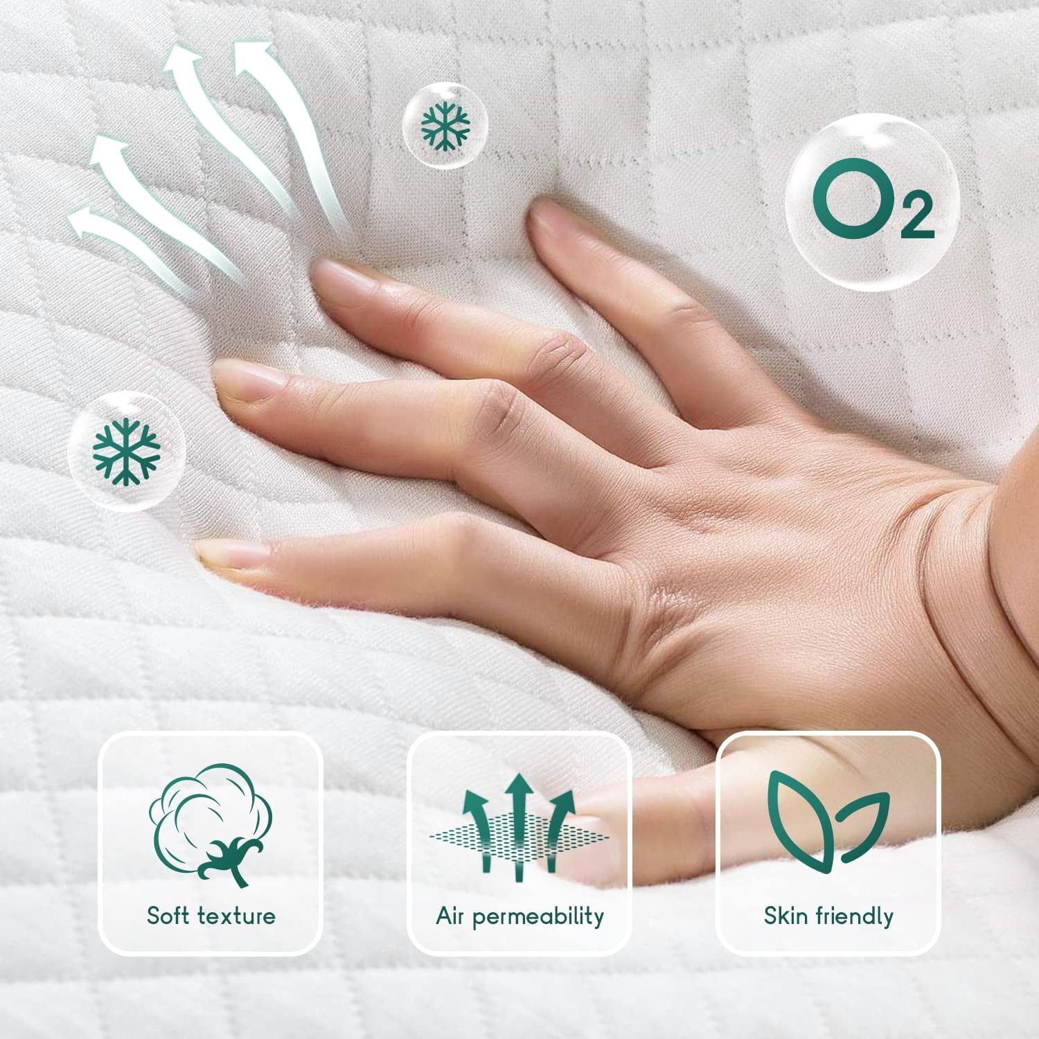 FDW Full Mattress 6 inch Gel Memory Foam Mattress for Cool Sleep & Pressure Relief, Medium Firm Mattresses,White
