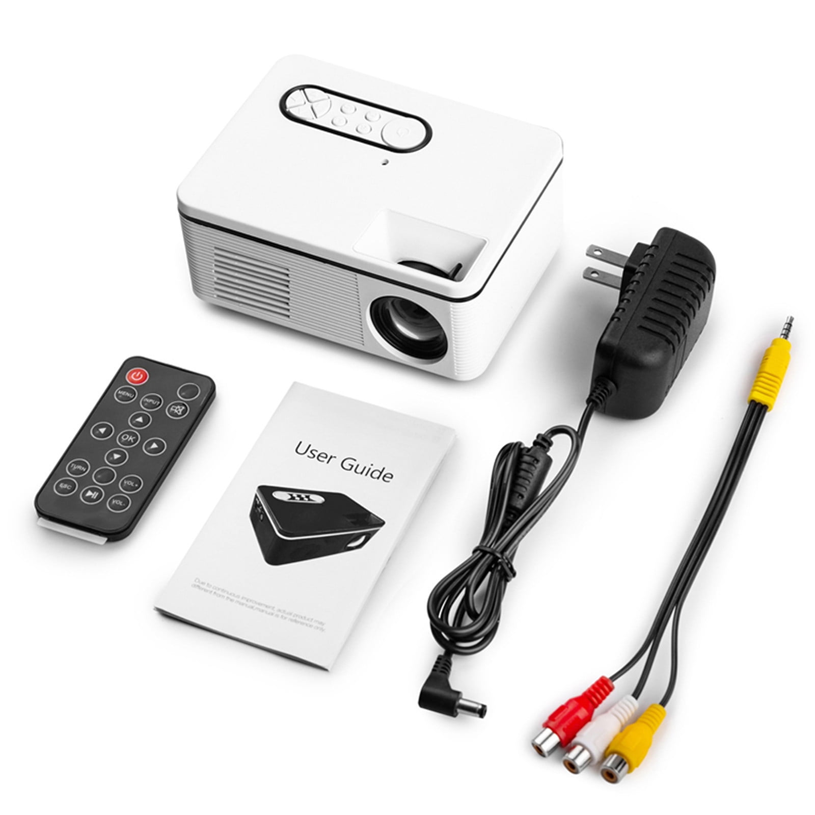 GFHFHITJ HD 1080P 60” Portable Home Movie Video Projector W/built In Speaker