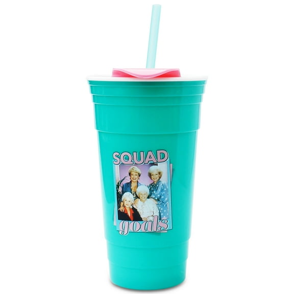 The Golden Girls "Squad Goals" Tumbler with Lid and Straw | Holds 32 Ounces