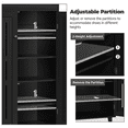 thumbnail image 4 of Renwick 5-Tier Shoe Storage Cabinet with Louvered Door & 1 Drawer for Livingroom Entryway, Black, 4 of 7