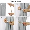 thumbnail image 4 of Corbata magnética para cortinas de 18 pulgadas, clips de sujeción para cortinas, color marrón, paquete de 4, 4 of 7