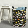 thumbnail image 5 of Goofa Flower Butterfly Printed Circular Hamper,Laundry Basket with Handles,Storage Baskets Foldable,Large Capacity Laundry Hamper-, 5 of 8