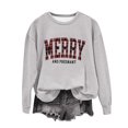 thumbnail image 2 of EGNMCR Chandails en Molleton à Capuche pour Femmes, Chandails en Molleton pour Femmes, Chandail à Capuchon Décontracté à Manches Longues de Noël, Pull Ample à Col Rond Imprimé pour Femmes, Blouse Sans Capuche à Manches Longues, 2 of 4