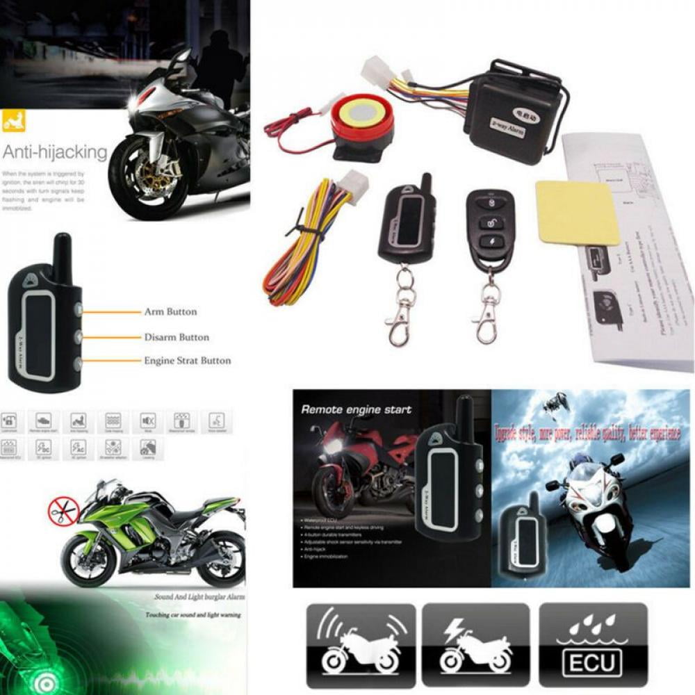 Rupse Motorcycle Scooter Window Door Entry Wireless Anti-Theft Security Vibration Alarm with 2 Remote Controller and 9V Battery 