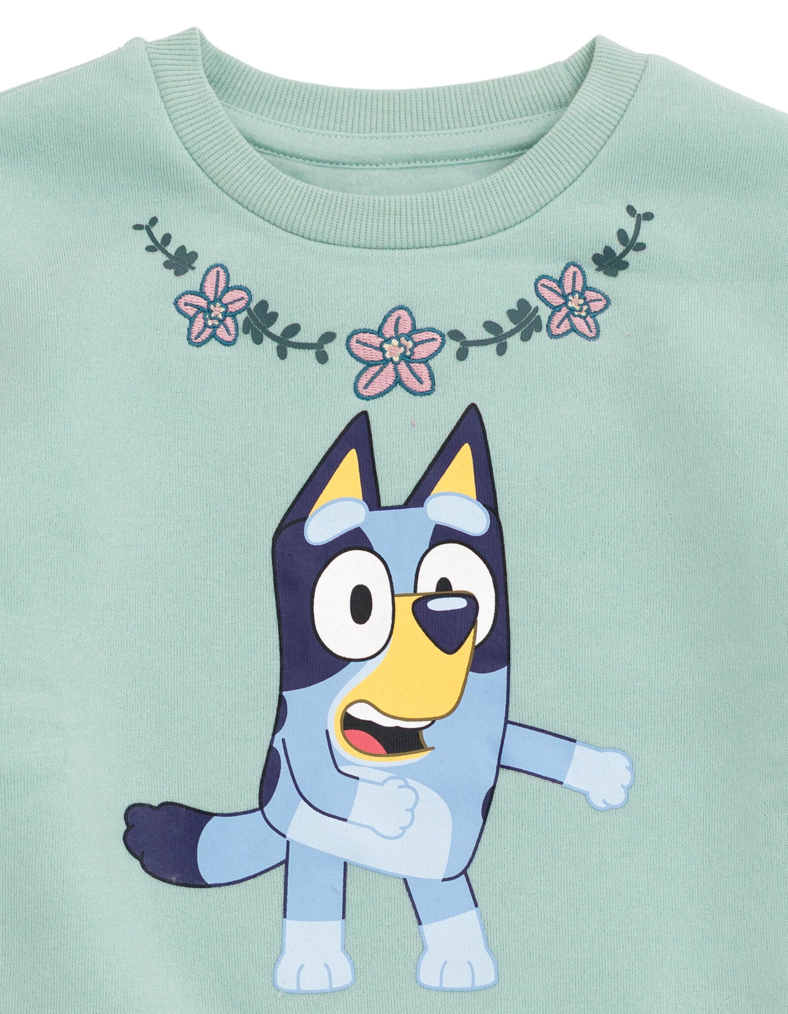 Bluey Fleece Drop Shoulder Pullover Sweatshirt and Scuba Pleated Skort Outfit Set Toddler to Big Kid