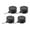 Black 10cm, variant on Pitycbo 4 Pack Grow Cover, Grow Tent Duct Filter, Breathable Fixed Buckle with Black 20cm
