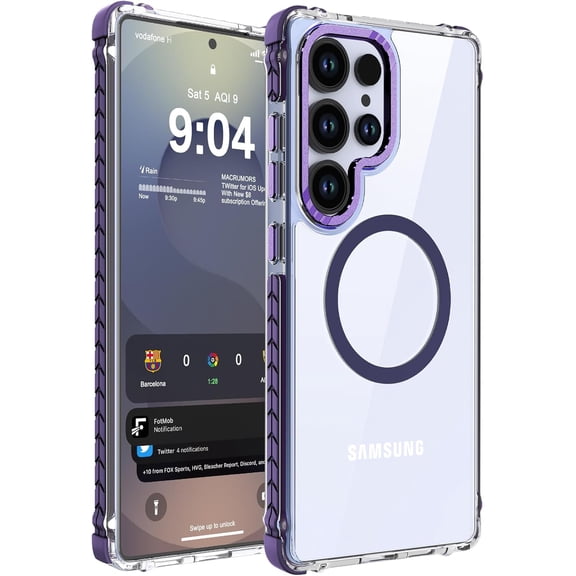 REQO Strong Magnetic Case for Samsung Galaxy S25 Ultra 6.9-Inch,[Compatible with Magsafe][Military Grade Drop Protection] Clear Slim Shockproof Protective Phone Cover