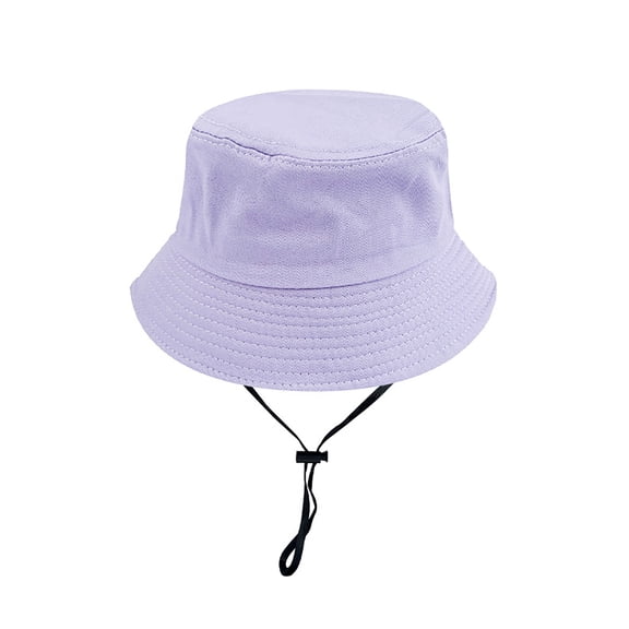 Little Kids Hats Caps Kids Hat Solid Color Fisherman Hat Light Plate Basin Cap Adjustable Cotton Headwear For Boys Girls Purple 2T-6T