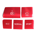 thumbnail image 1 of 5PCS Rouge Bouton de Commande Centrale Autocollant Couverture de Bouton Multimédia pour 2019-2021, 1 of 5