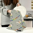 thumbnail image 6 of GZHJMY Llama Kitchen Dish Towel Set of 1, Super Absorbent Soft Drying Cloth Tea Bar Towels, 28"x 18", 6 of 7