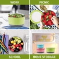 thumbnail image 5 of Portable Stainless Steel and Silicone Round Food Storage Box with Silicone Lid,BPA Free,Slip Resistant Bottoms,Reusable Snack Nesting Lunch Box for Kids & Adults-Set of 3, 5 of 8